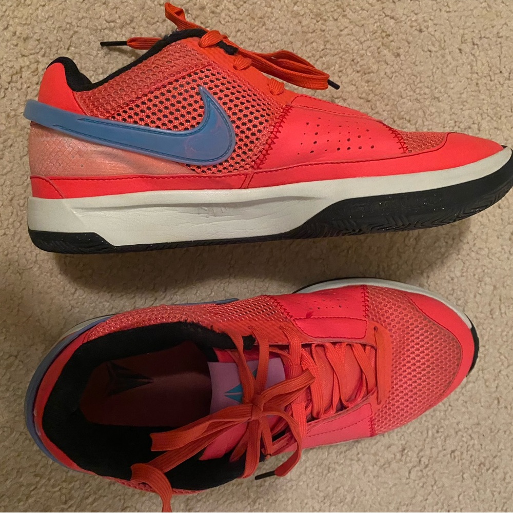 Nike Mens Ja 1 Ember Glow Fuel basketball shoes.